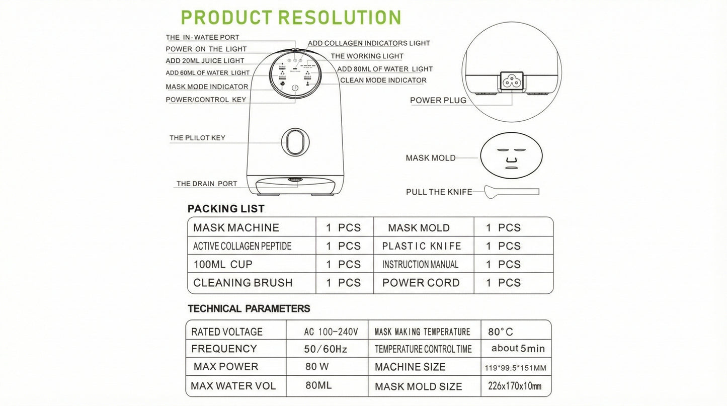 Zenvio™ PureBlend Collagen Facial Mask Maker